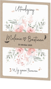 Trouwkaarten met Botanisch thema - trouwkaart 222008-00