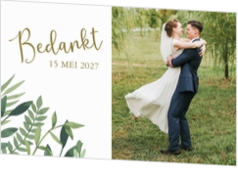 Bedankkaartjes voor jullie bruiloft - trouwkaart LCT297_bk
