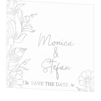 Save the Date - Kaart met bloemmotief