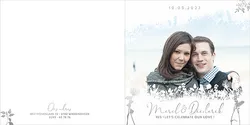 Huwelijkskaart  - Fotokaart met bloemenveld