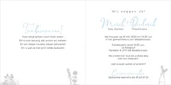 Huwelijkskaart  - Fotokaart met bloemenveld