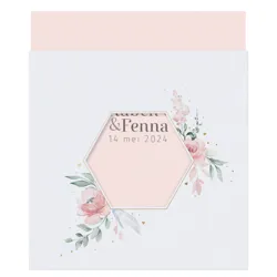Bloemen omslag met pastel inlegvel
