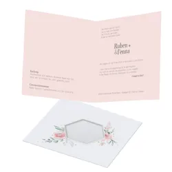 Bloemen omslag met pastel inlegvel