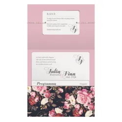 Moderne kaart met prachtige bedrukking van bloemen en goudfolie