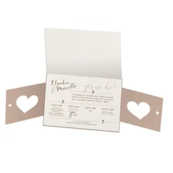 Een romantische kaart van stoer kraft papier