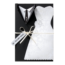 Chique klassieke trouwkaarten - trouwkaart 620036