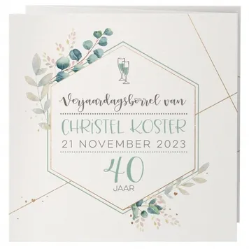 Aquarel met eucalyptus takjes