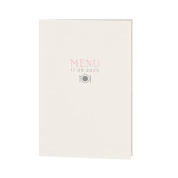 Trouwkaart Menukaart Basic ivory