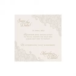 Trouwkaart Save the date Romantisch kant