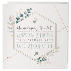 Bruiloft uitnodigingen collectie - trouwkaart 729205