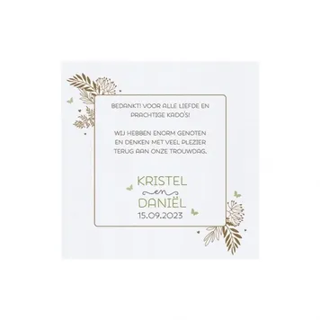 Trouwkaart Bedankkaart past bij trouwkaart Wedding passport