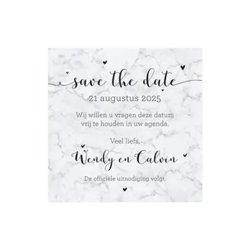 Trouwkaart Save the date past bij trouwkaart Gouden JA