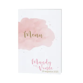 Trouwkaart Menukaart Watercolor love