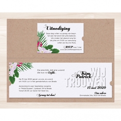 Trouwkaarten met bloemen ontwerp - trouwkaart 728022
