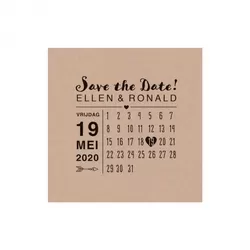 Trouwkaart Save the date past bij trouwkaart - Klassieke fimrol