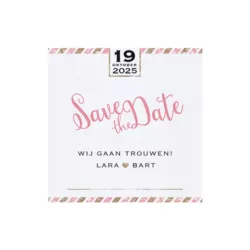 Trouwkaart Save the date past bij trouwkaart - Bruiloft VIP-ticket