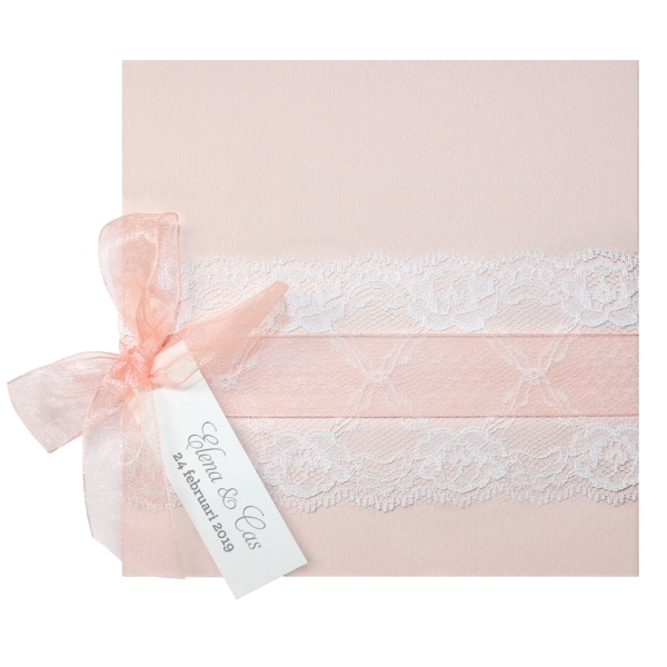 Trouwkaarten paars en roze - trouwkaart 727021