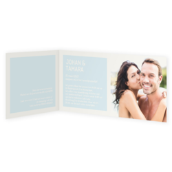 Trouwkaarten met thema Strand en reizen - trouwkaart T115