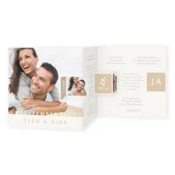 Trouwkaart drieluik met eigen foto's