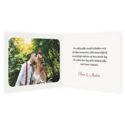 Bedankkaart donker rood