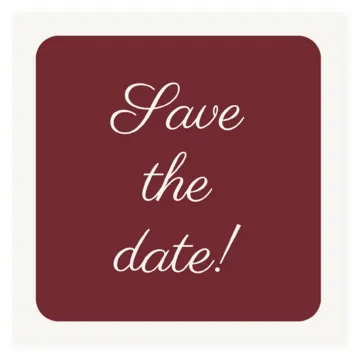 Save the date donker rood