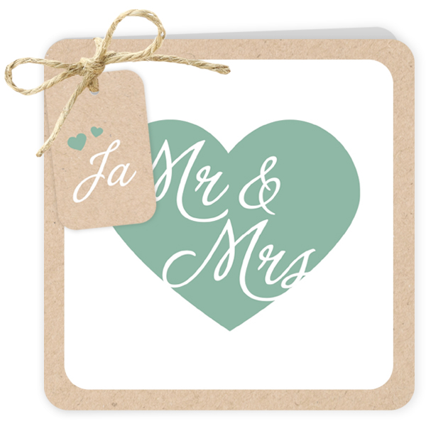 Bruiloft uitnodigingen collectie - trouwkaart LCT057