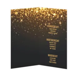 Menukaart gold sparkles