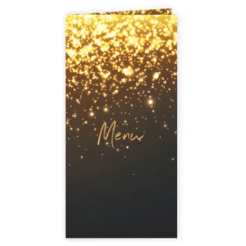 Menukaart gold sparkles