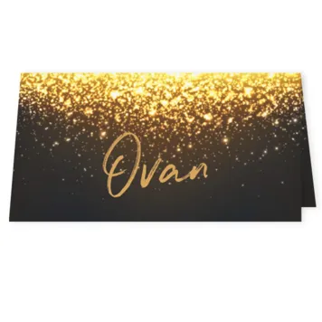 Trouwkaart gold sparkles tafelkaart