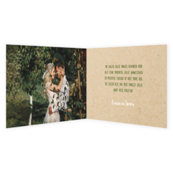 Bedankkaartjes voor jullie bruiloft - trouwkaart LCT065_bk