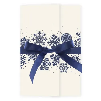 Trouwkaart winter blauw