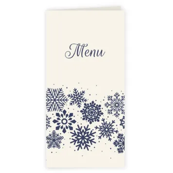 Menukaart winter blauw