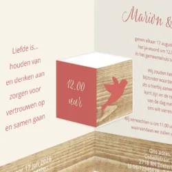 Trouwkaart met stippen hart