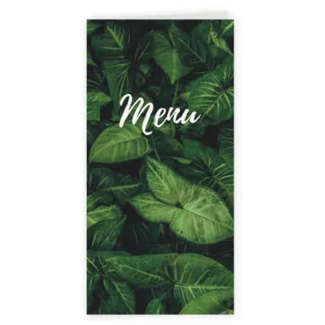 Menukaart groene bladeren