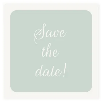Save the date kaart oud groen