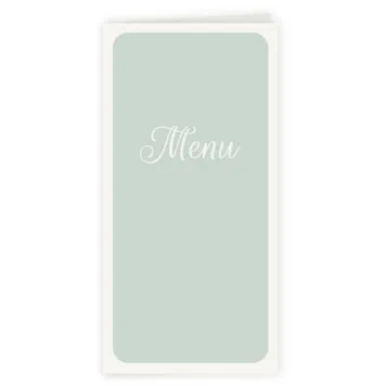 Menukaart oud groen met witte balk
