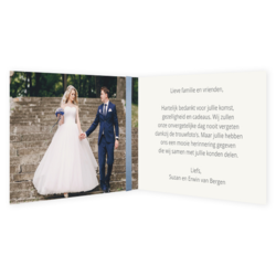 Bedankkaartjes voor jullie bruiloft - trouwkaart LCT152_bk