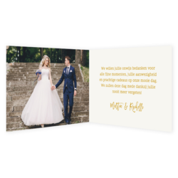Bedankkaartjes voor jullie bruiloft - trouwkaart LCT153_bk