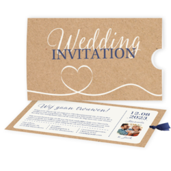 Bruiloft uitnodigingen collectie - trouwkaart LCT156