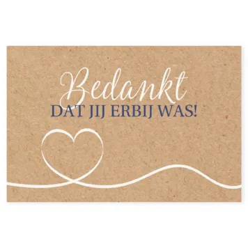 Bedankkaart kraft en eigen foto's