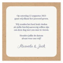 Save the date met kraft look