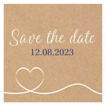 Save the date met kraft look
