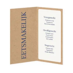 Menukaart kraft look