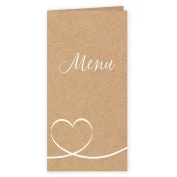 Menukaart kraft look