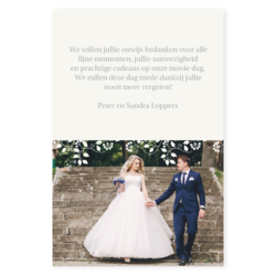 Bedankkaartjes voor jullie bruiloft - trouwkaart LCT158_bk