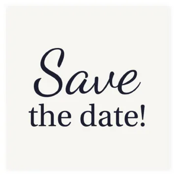 Save the date kaart eenvoudig blauw