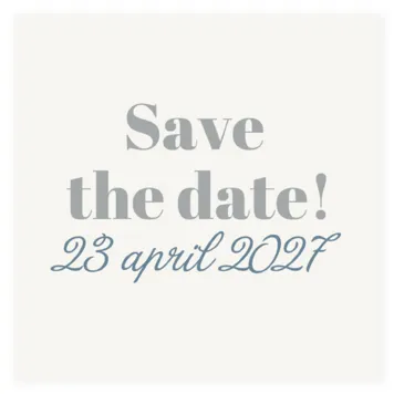 Save the date eenvoud sierlijk