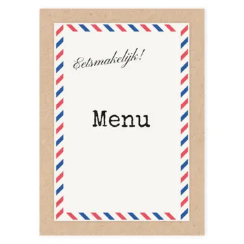 Menukaart post