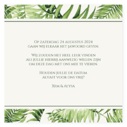 Trouwkaarten met Botanisch thema - trouwkaart LCT183_ak