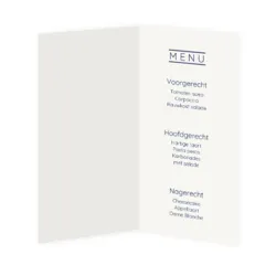 Menukaart blauwe aquarelvlek